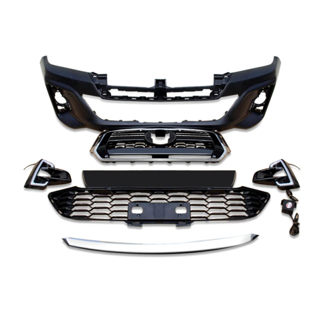 Factory Sale Hilux Revo 2004-2014 Front Body Kits Upgrade 2021 Rocco Whole Front Bumper Bodykits
