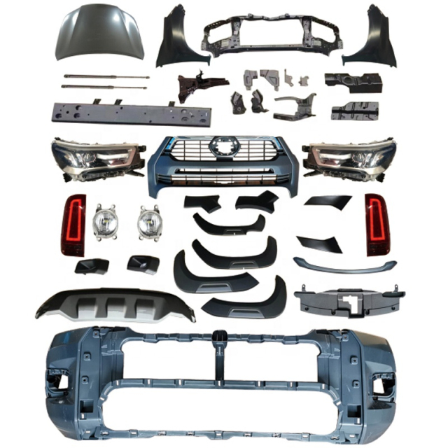 Full Set 4X4 Trucks Vigo Upgrade Rocco Front Bumper Body Kits Accessories with Headlights Customization