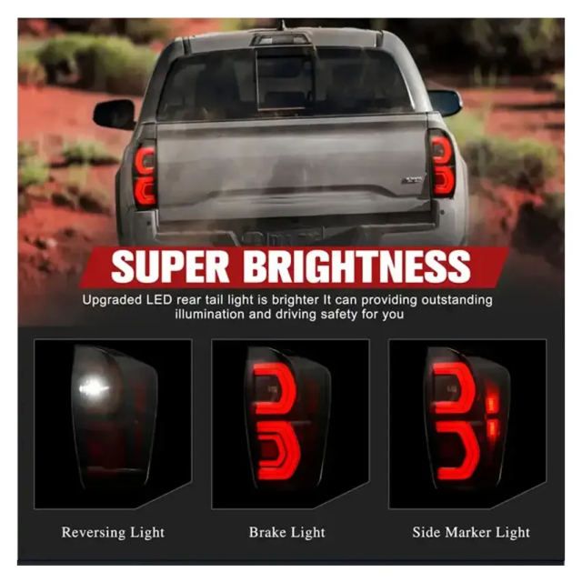 Red Taillight Backlight Back Rear Lights Tail Lamp Dynamic Tail Light for Tacoma 2016-2022