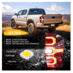 Pickup Accessories LED Tail Light Rear Lamp Brake Turn Signal Rear Reverse Brake Light Replacement for Tacoma 2016+
