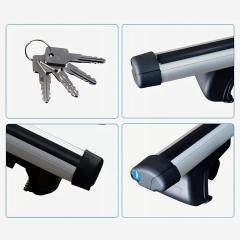 2-Piece Universal Cross Rail Roof Luggage Rack Aluminum Alloy Adjustable Roof Cross Bar with Lock Auto Accessories
