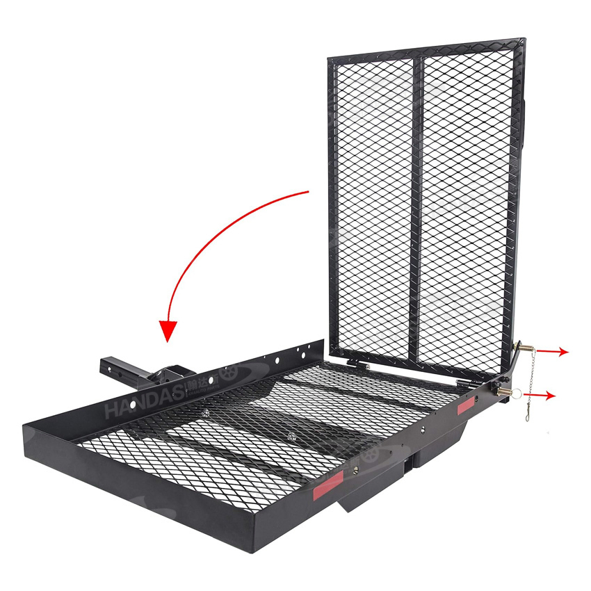 High Quality Universal Steel Travel Bag Luggage Car Rear Rack Folding Hitch Mount Cargo Carrier Basket