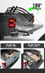 Truck Bed Extender Aluminum Retractable Tailgate Extender Universal Pickup Truck Accessories for Hilux Ranger Triton