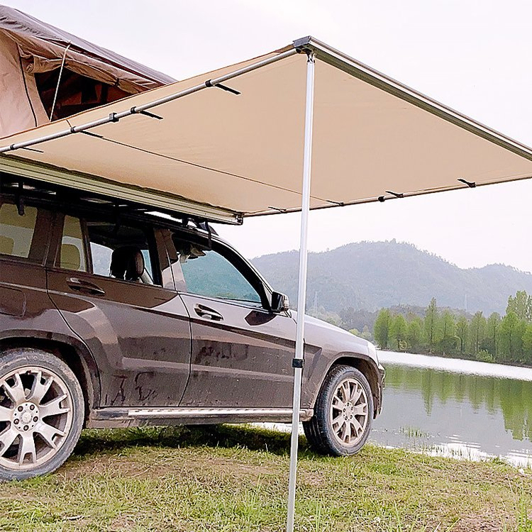 Aluminium Pop up Rooftop Tent Hard Shell Camping SUV Jeep Truck Car Waterproof Roof Side Tent with Ladder