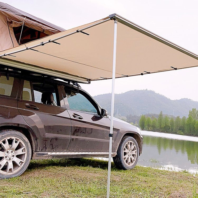 Aluminium Pop up Rooftop Tent Hard Shell Camping SUV Jeep Truck Car Waterproof Roof Side Tent with Ladder