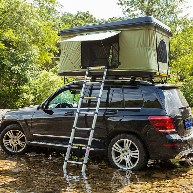 Youngsoul 1-3 Person Camping Waterproof Roof Aluminum Shell Car Rooftop Tent Hard Shell Roof Top Tent for Sale