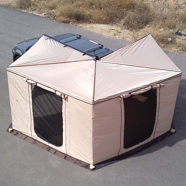 Youngsoul 4X4 Offroad Waterproof Camping 270 Degree Fan Fox Wing Side Awning Tent for SUV Camper Trail RV