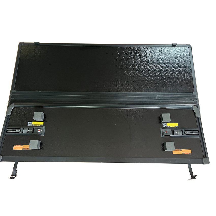 High Quality Pickup Truck Bed Cover Fiberglass Hard Tri Folding Tonneau Cover Accessories for Isuzu Dmax