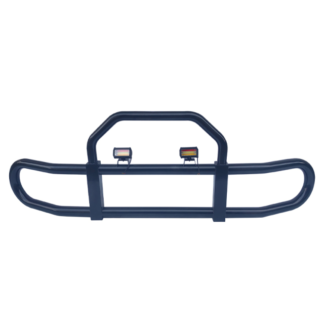 Youngsoul Heavy Duty Truck Iron Steel Deer Guard Heavy Truck Grille Guard Front Bumper Deer Guard with Lights for Volvo Semi Truck