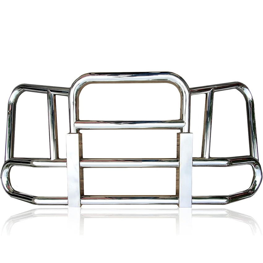 Factory Made Semi Truck Front Grille Guard Bull Bar Deer Guard with LED Lights Semi Truck Body Part for Freightliner Vnl