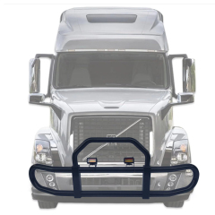Youngsoul Heavy Duty Truck Iron Steel Deer Guard Heavy Truck Grille Guard Front Bumper Deer Guard with Lights for Volvo Semi Truck