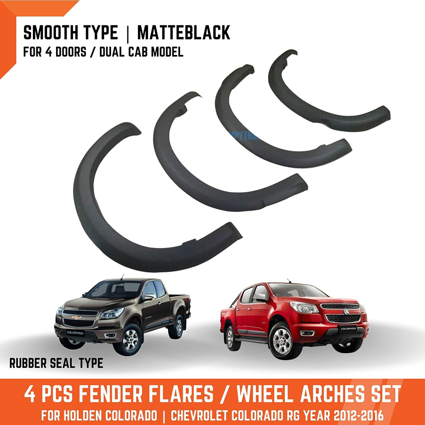 ABS Pocket Rivet Style Wheel Arch Well Wide Body Parts Car Fender Flares for Colorado 2016+