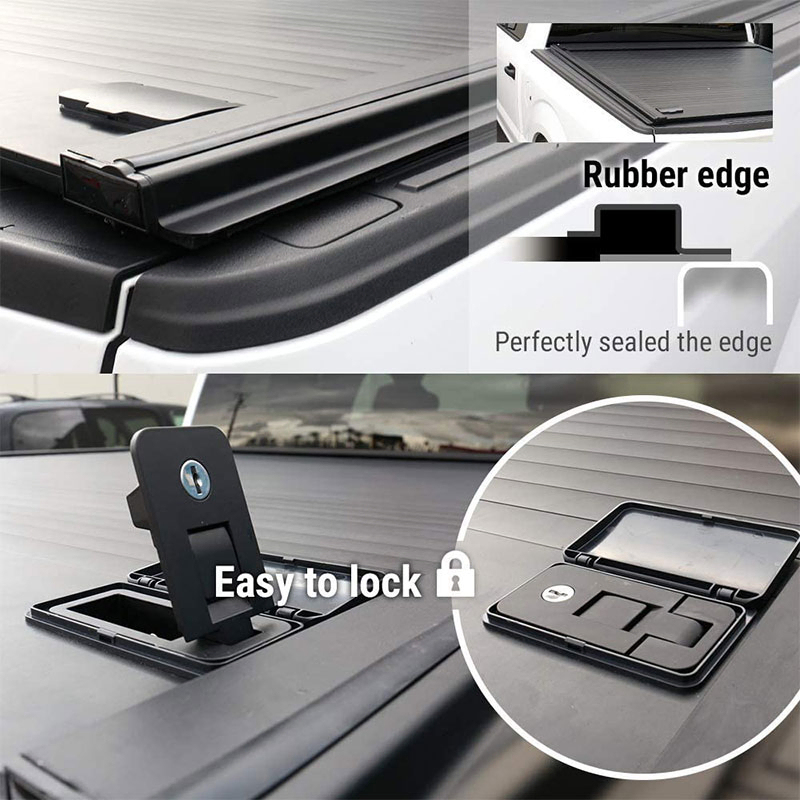 New Arrival Manual Push-Pull Tonneau Cover with Two Lock for Pickup Hilux Triton Ranger Truck Accessories