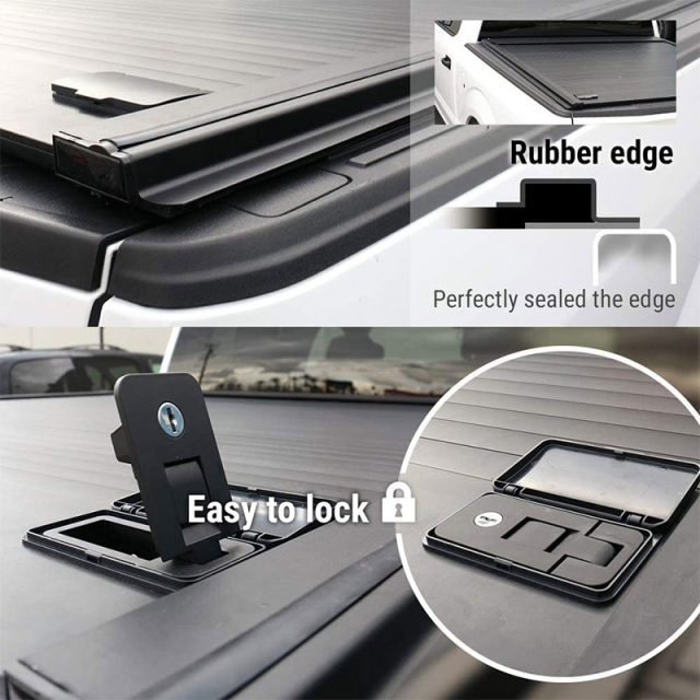 New Arrival Manual Push-Pull Tonneau Cover with Two Lock for Pickup Hilux Triton Ranger Truck Accessories