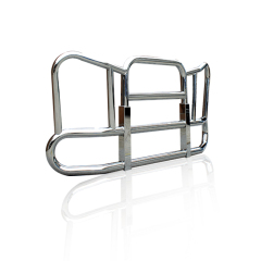 Factory Made Semi Truck Front Grille Guard Bull Bar Deer Guard with LED Lights Semi Truck Body Part for Freightliner Vnl