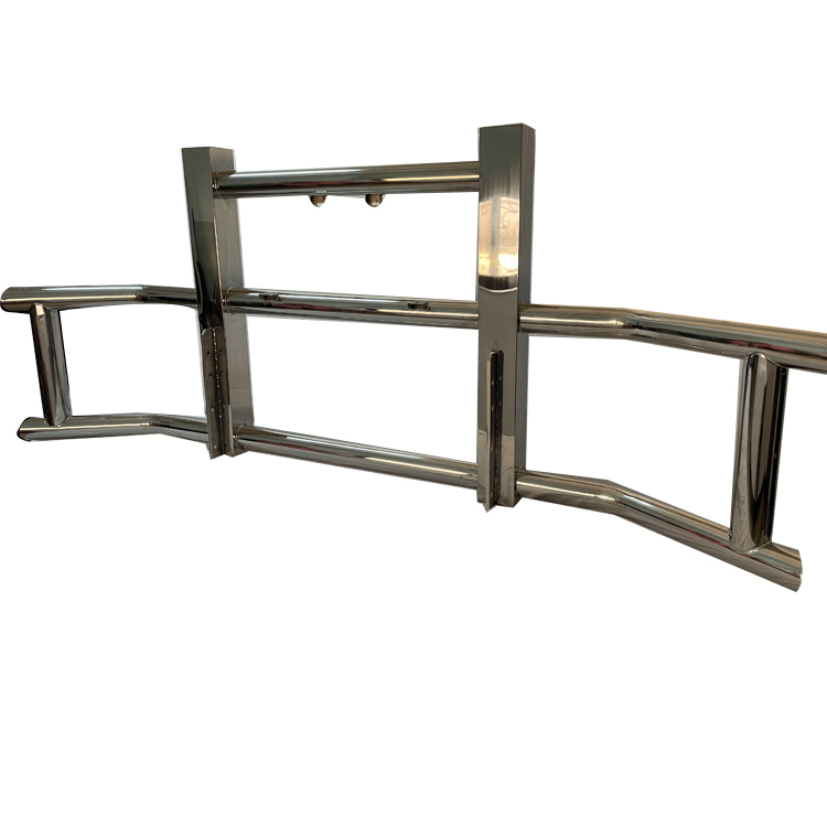 Wholesale Heavy Duty Stainless Steel Front Bull Bar Bumper Deer Guard for Semi Truck Freightliner and Volvo Vnl