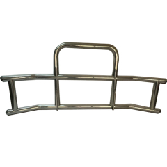 Hot Selling Front Moose Bumper Custom Steel Front Bumper Deer Guard for Vnl Kenworth Cascadia Semi Truck Accessories
