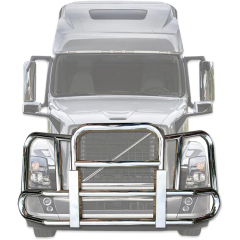 Factory Made Semi Truck Front Grille Guard Bull Bar Deer Guard with LED Lights Semi Truck Body Part for Freightliner Vnl