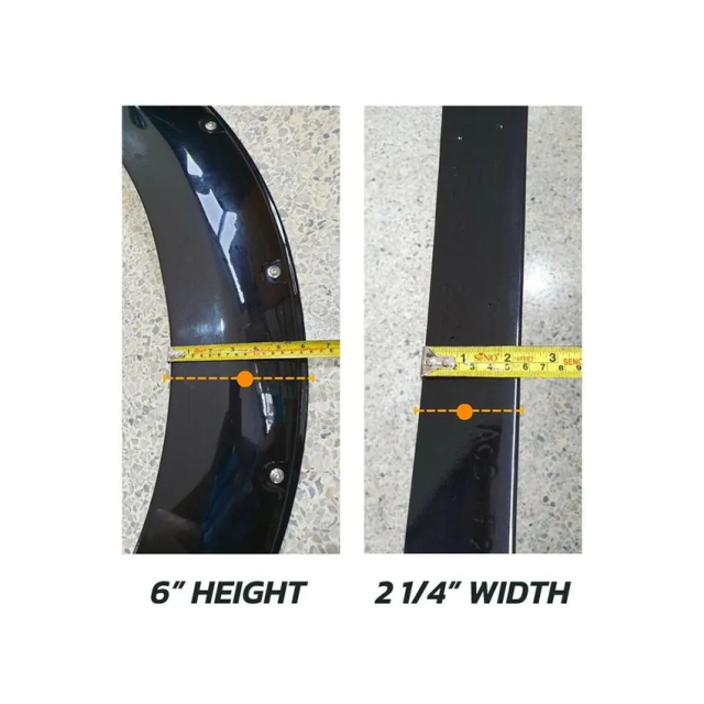 Car 4PCS Wheel Side Protector 6" Trim Matte Black Wheel Fender Flares for Nissan Navara Np300 2021 Fender Flares