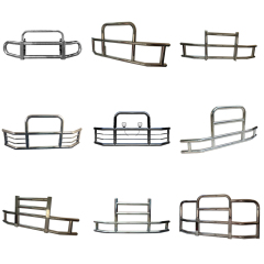 Custom 304 Stainless Steel Grille Guard Semi Truck Bumper Deer Guard Bumper for Freightliner Cascadia Volvo Vnl