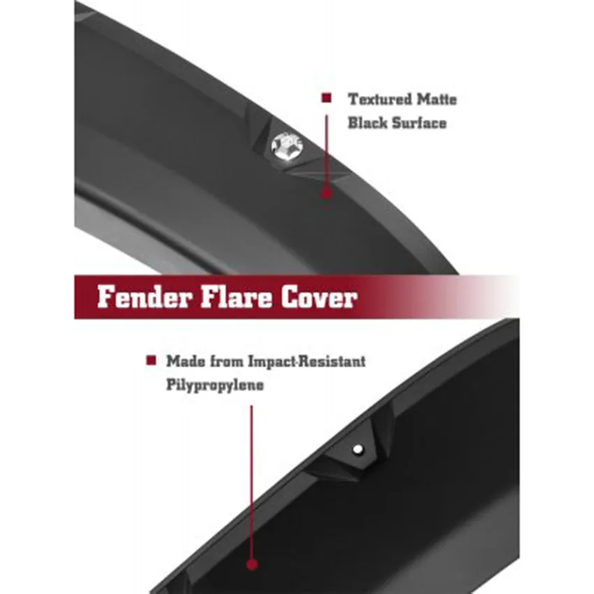 WD Pickup Truck Accessories Wheel Arch Fender Flares for Toyota Tacoma 2016-2019 Fender Flares