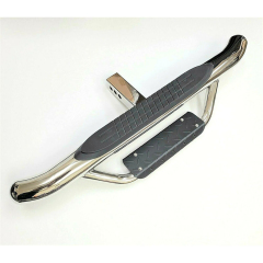 OEM ODM Car Exterior Accessories Universal Stainless Steel Rear Step Bumper Bar with Lights for Hilux Revo Pajero