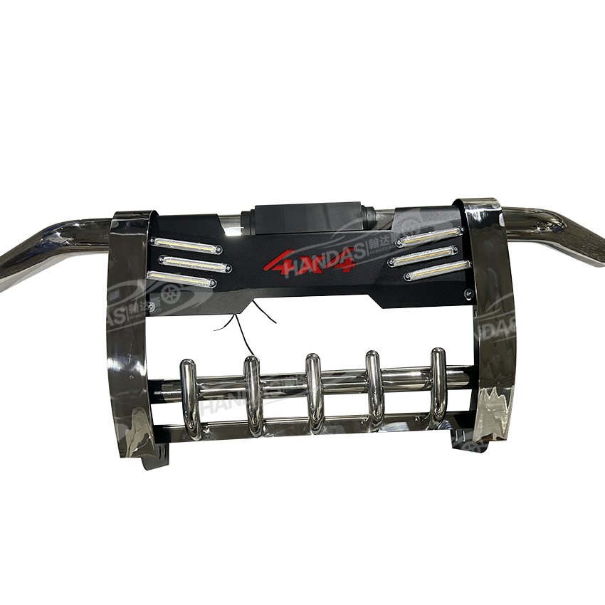 Hot Selling Auto Accessories Custom 201 Stainless Steel Car Front Bumper Grille Guard Nudge Bar Bumper for Toyota Hilux Revo Prado