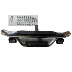 OEM ODM Car Exterior Accessories Universal Stainless Steel Rear Step Bumper Bar with Lights for Hilux Revo Pajero