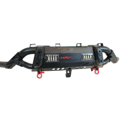 High Quality Iron Steel Front Bumper Nudge Bar Pickup Truck Front Bumper Guard with 2 LED Lights for Hilux Revo Vigo
