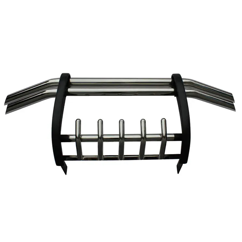 High Quality Truck Parts Double Black Border Fence 4X4 Front Bumper Nudge Bar for Hilux Vigo Revo Toyota Prado Truck Fortuner
