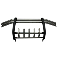 High Quality Truck Parts Double Black Border Fence 4X4 Front Bumper Nudge Bar for Hilux Vigo Revo Toyota Prado Truck Fortuner