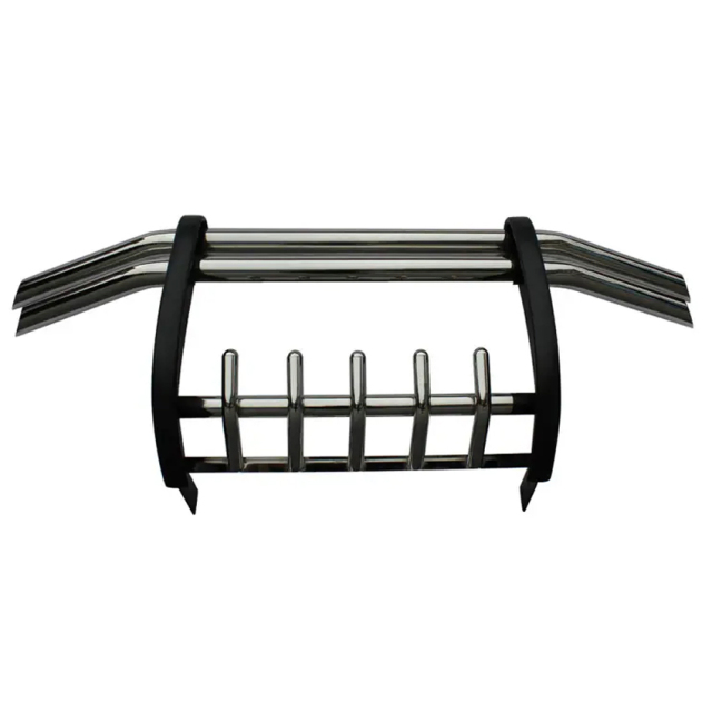 High Quality Truck Parts Double Black Border Fence 4X4 Front Bumper Nudge Bar for Hilux Vigo Revo Toyota Prado Truck Fortuner