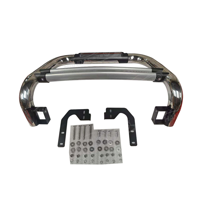 Front Nudge Bar Bumper Guard Stainless Steel Front Bumper Grille Guard for Hilux Revo Pickup Trucks
