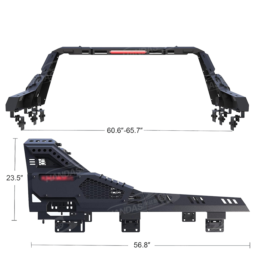 New Design Universal Anti Sport Bar Pickup Truck Accessories Heavy Duty Steel Roll Bar Anti Roll Bar for Hilux Revo