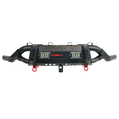 High Quality Iron Steel Front Bumper Nudge Bar Pickup Truck Front Bumper Guard with 2 LED Lights for Hilux Revo Vigo