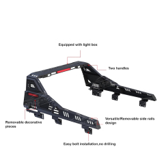 New Design Universal Anti Sport Bar Pickup Truck Accessories Heavy Duty Steel Roll Bar Anti Roll Bar for Hilux Revo