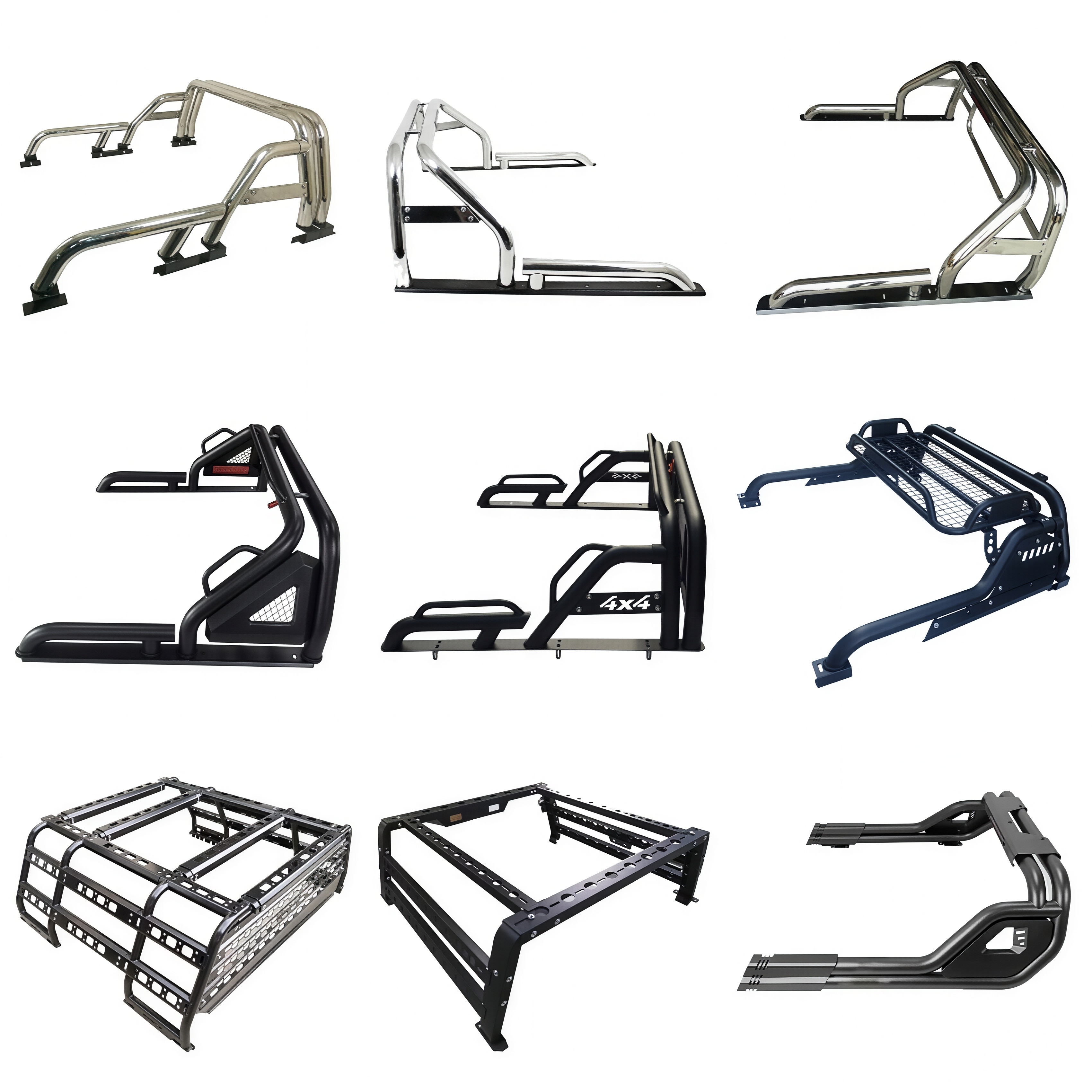 4X4 Manufacturer Universal Steel Pickup Sport Roll Bar Truck Bed Roll Bar for Toyota Hilux Revo Ranger F150
