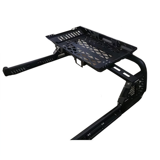Hot Selling 4X4 Pickup Car Exterior Accessories Universal Steel Bed Rack Roll Bar with Basket for Triton Pickup Trucks Bed Bar