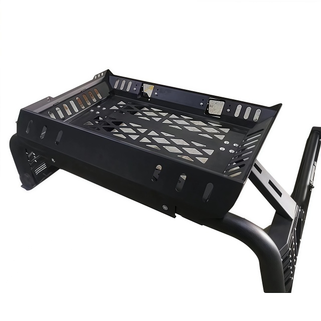 Hot Selling 4X4 Pickup Car Exterior Accessories Universal Steel Bed Rack Roll Bar with Basket for Triton Pickup Trucks Bed Bar