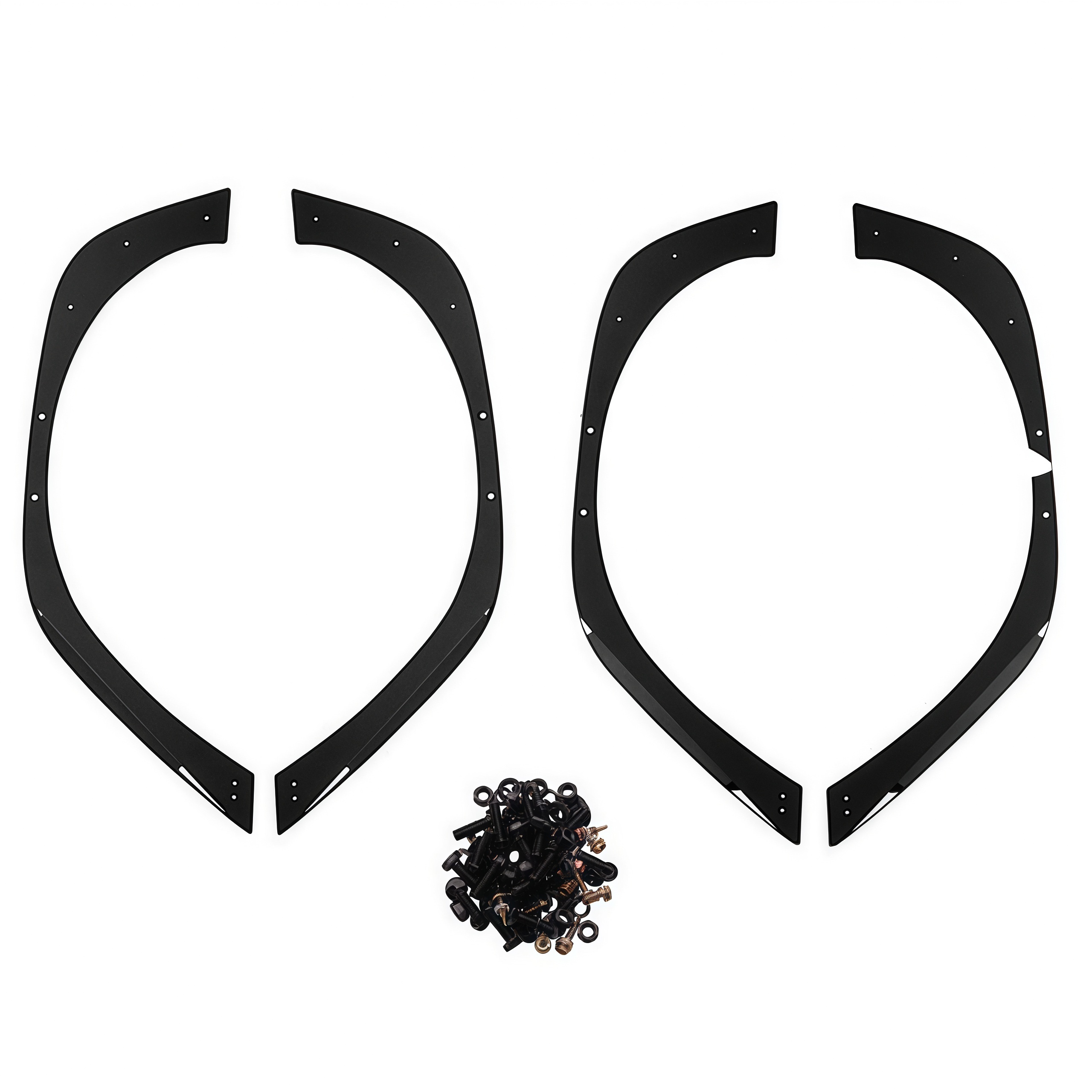 ABS Front Wheel Eyebrow 4PCS Black Fender Flares with LED Lights for Wrangler Jk