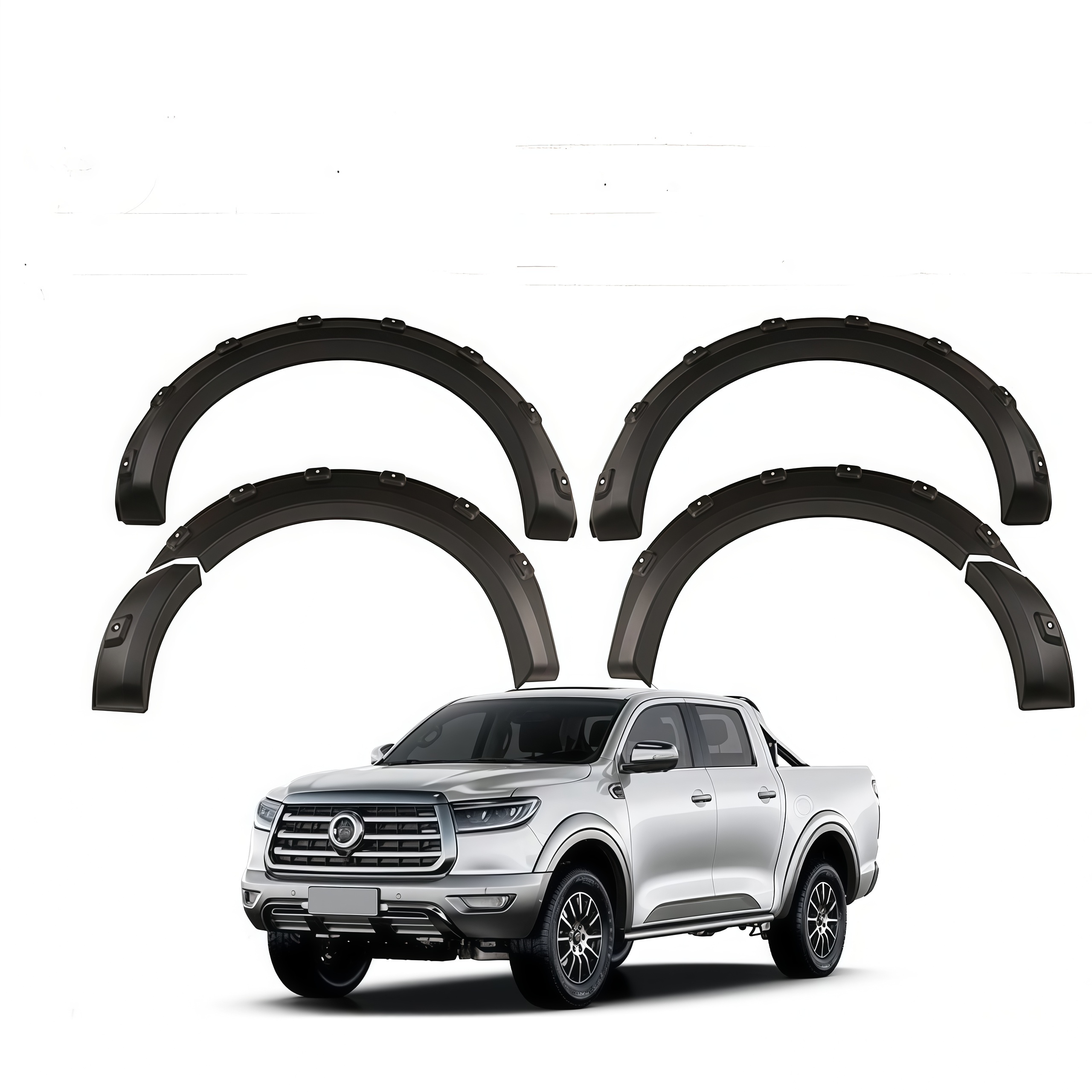 Truck Body Spare Accessories Wheel Eyebrow Protector Lip Sticker Trim Fender Flare for Mazda Bt50 2021+