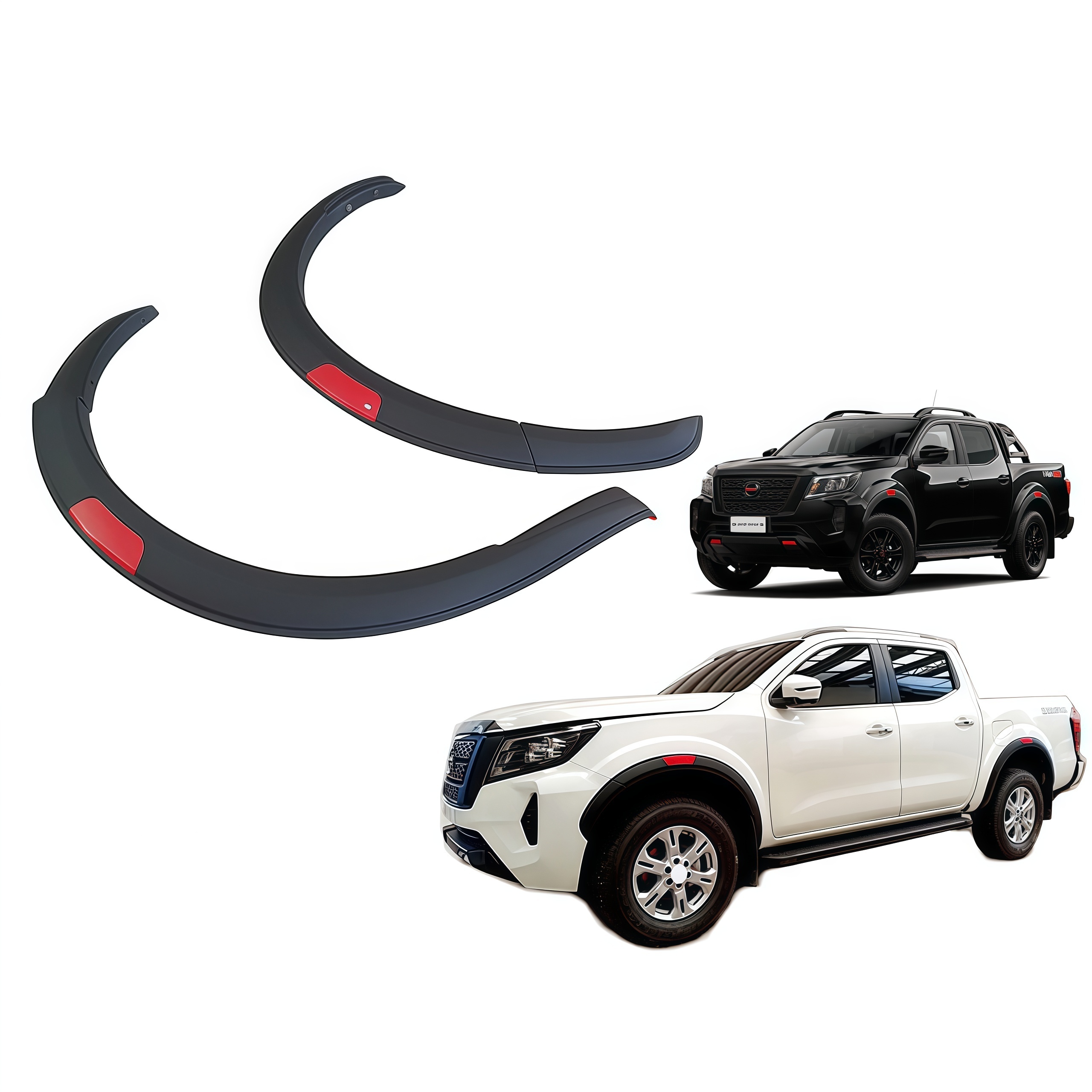 Offroad SUV Car Fender Flares 4X4 Auto Parts Wheel Arch Fender Flares with LED Lights for Navara Np300