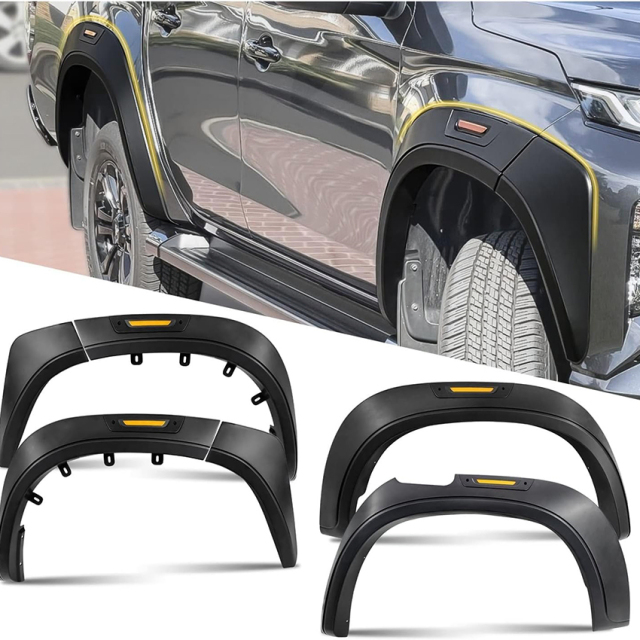Wholesale ABS Plastic Black with Rivet Wheel Arch Fender Flare for Mitsubishi Triton L200 2015+