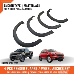 ABS Pocket Rivet Style Wheel Arch Well Wide Body Parts Car Fender Flares for Colorado 2016+