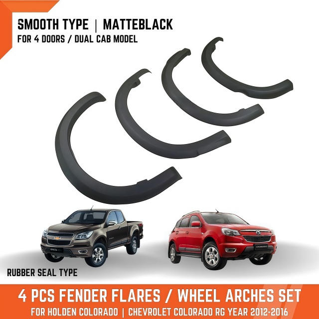 ABS Pocket Rivet Style Wheel Arch Well Wide Body Parts Car Fender Flares for Colorado 2016+