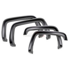 Smooth-Textured Matte Black Pocket Bolt-Riveted Style Fender Flares for Chevy Colorado 2016