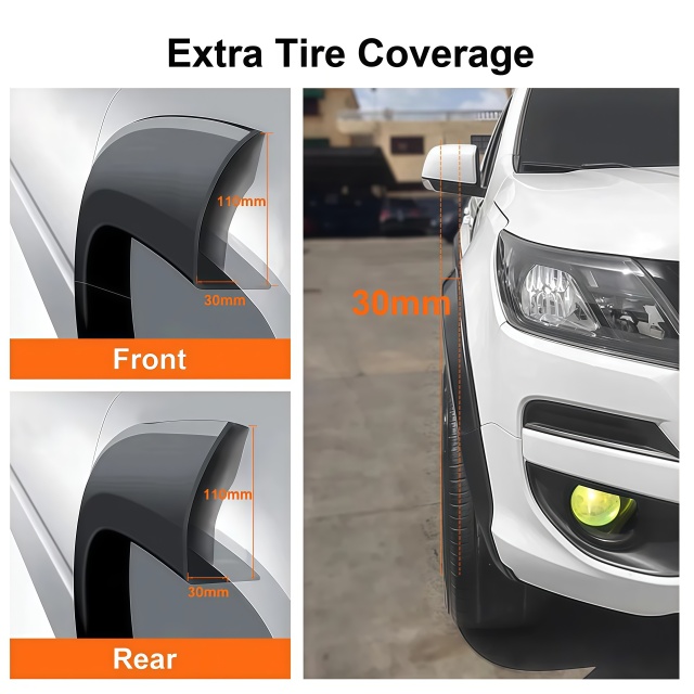 off-Road Replacement Accessories ABS Wheel Fender Flares Kit Wheel Flares for Chevrolet Colorado 2016+