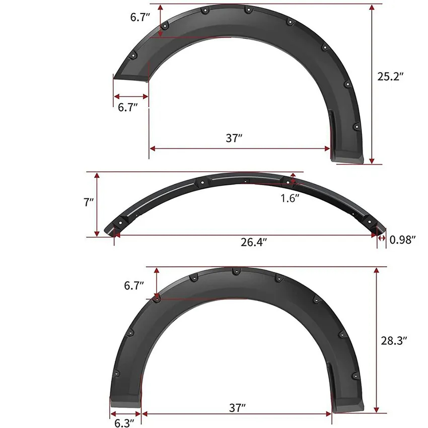 Modified Automotive Parts Front Fender Flares Body Kit Body Spare Parts for F150 2021 2022