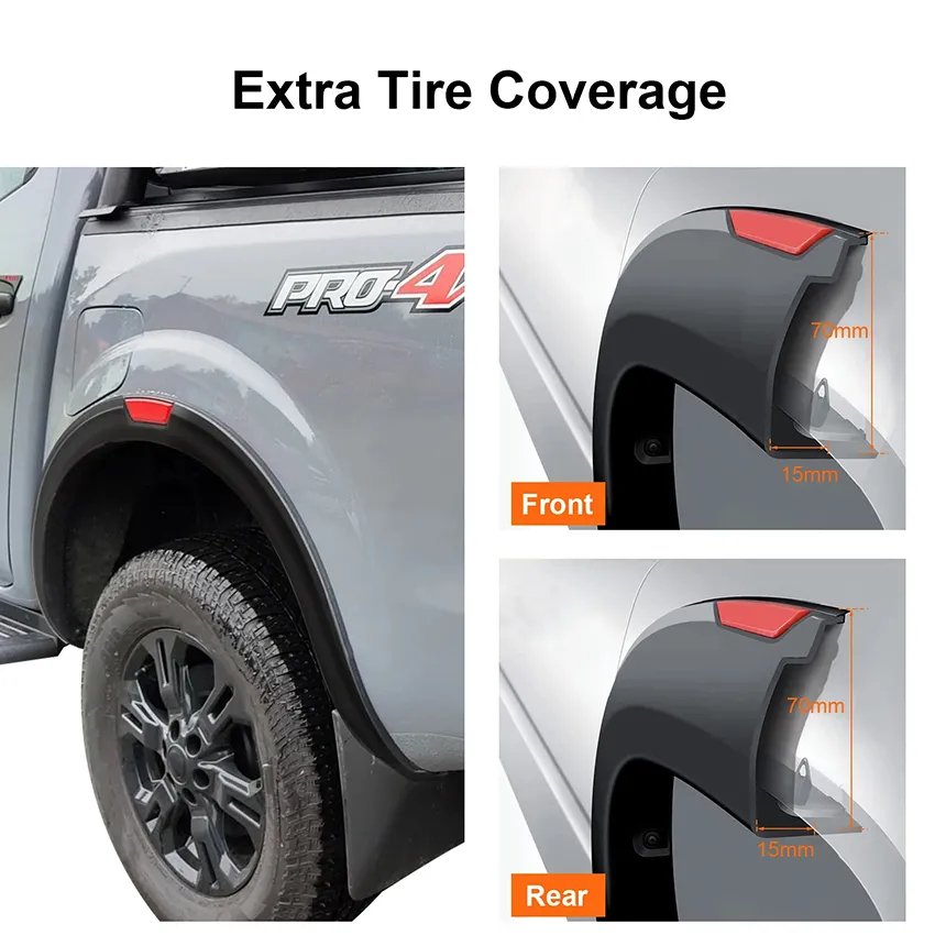 Pickup Exterior Accessories Wheel Arch Fender Flares for Nissan Navara Np300 Frontier 2021 2024 Fender Flares