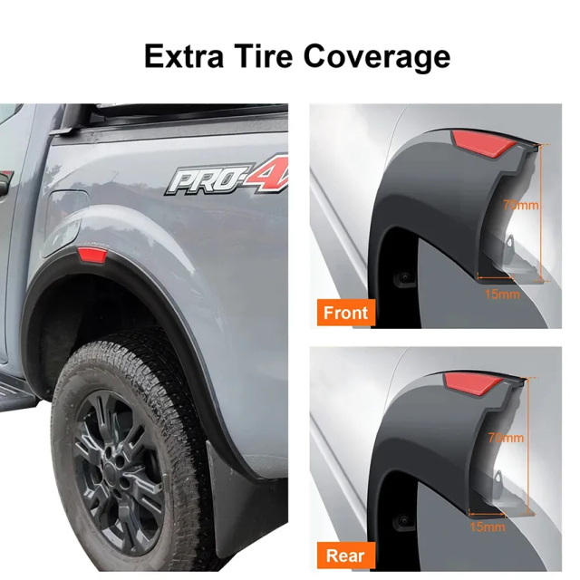 Pickup Exterior Accessories Wheel Arch Fender Flares for Nissan Navara Np300 Frontier 2021 2024 Fender Flares